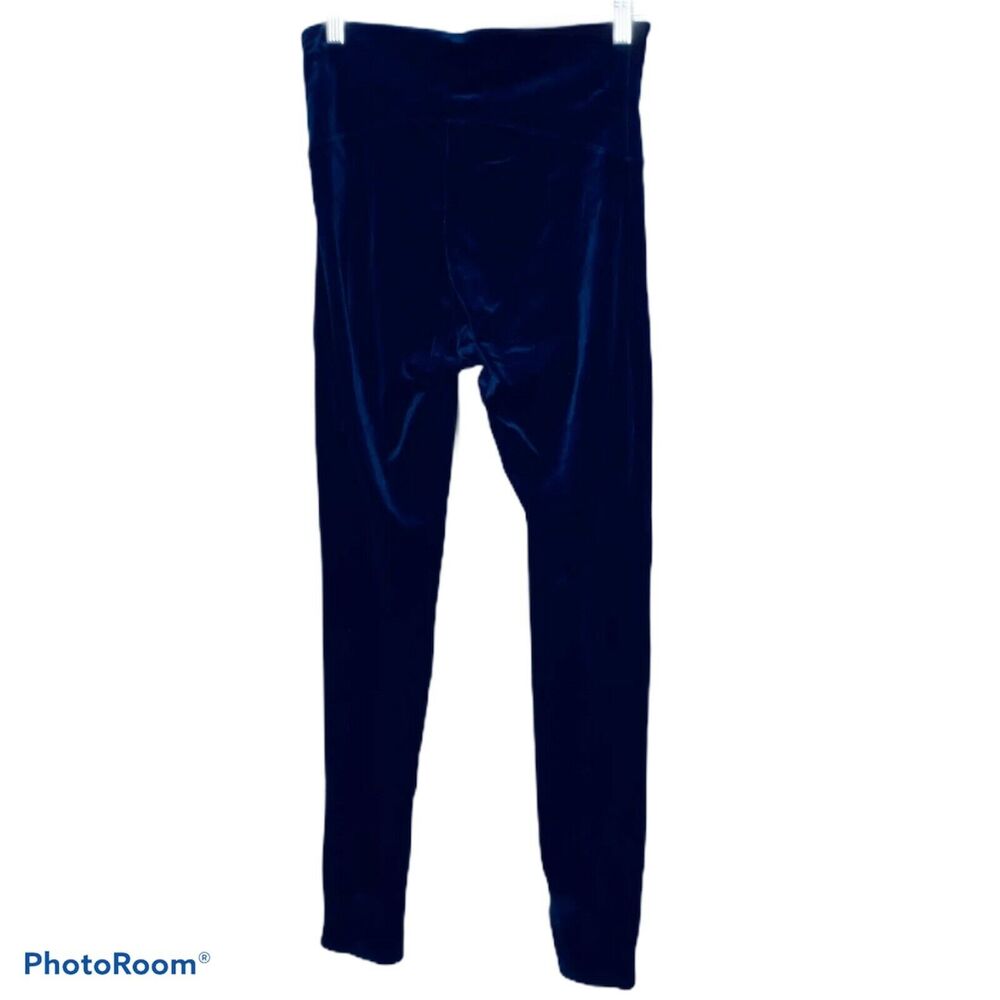 Spanx By Sara Blakely Leggings‎ Navy Blue Velvet L